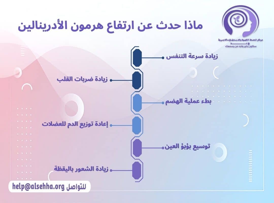 ماذا حدث عن ارتفاع هرمون الأدرينالين